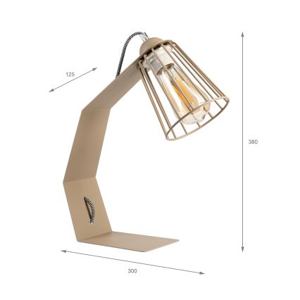 Bordlampe NANDO 1xE27/15W/230V beige