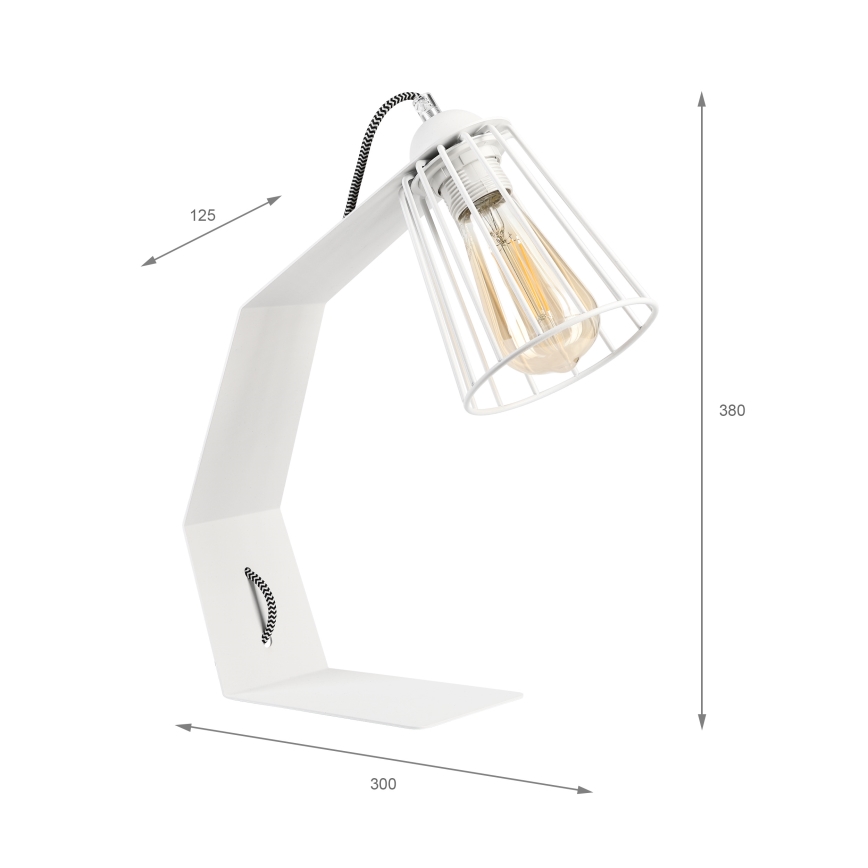 Bordlampe NANDO 1xE27/15W/230V hvid