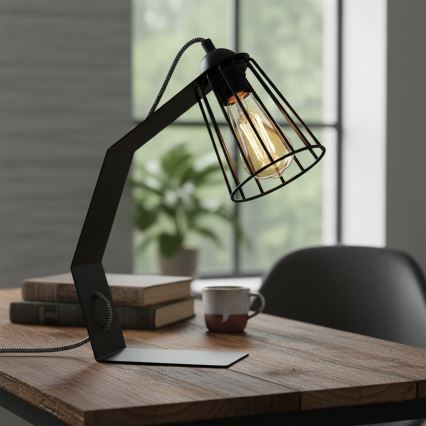 Bordlampe NANDO 1xE27/15W/230V sort