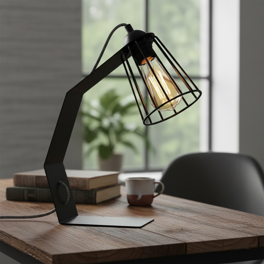 Bordlampe NANDO 1xE27/15W/230V sort