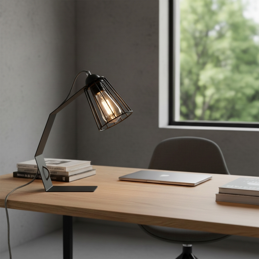 Bordlampe NANDO 1xE27/15W/230V sort