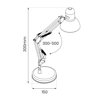 Bordlampe NEXA 1xE27/60W/230V sort