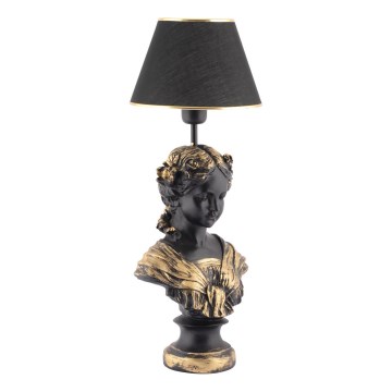 Bordlampe OPELYA 1xE27/40W/230V sort/guldfarvet