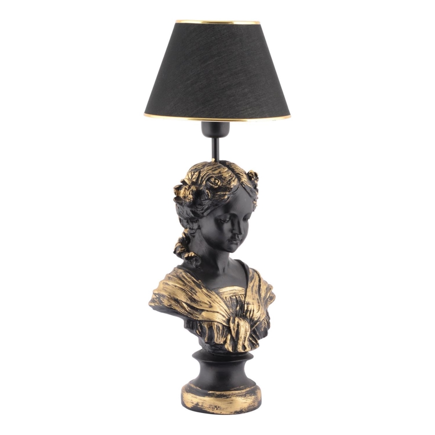 Bordlampe OPELYA 1xE27/40W/230V sort/guldfarvet