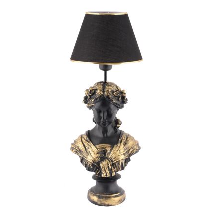 Bordlampe OPELYA 1xE27/40W/230V sort/guldfarvet