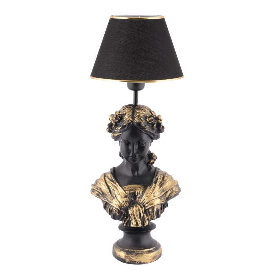 Bordlampe OPELYA 1xE27/40W/230V sort/guldfarvet
