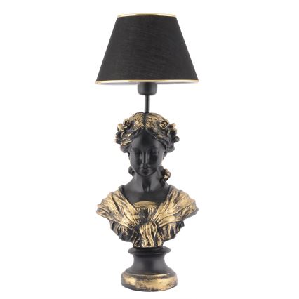Bordlampe OPELYA 1xE27/40W/230V sort/guldfarvet