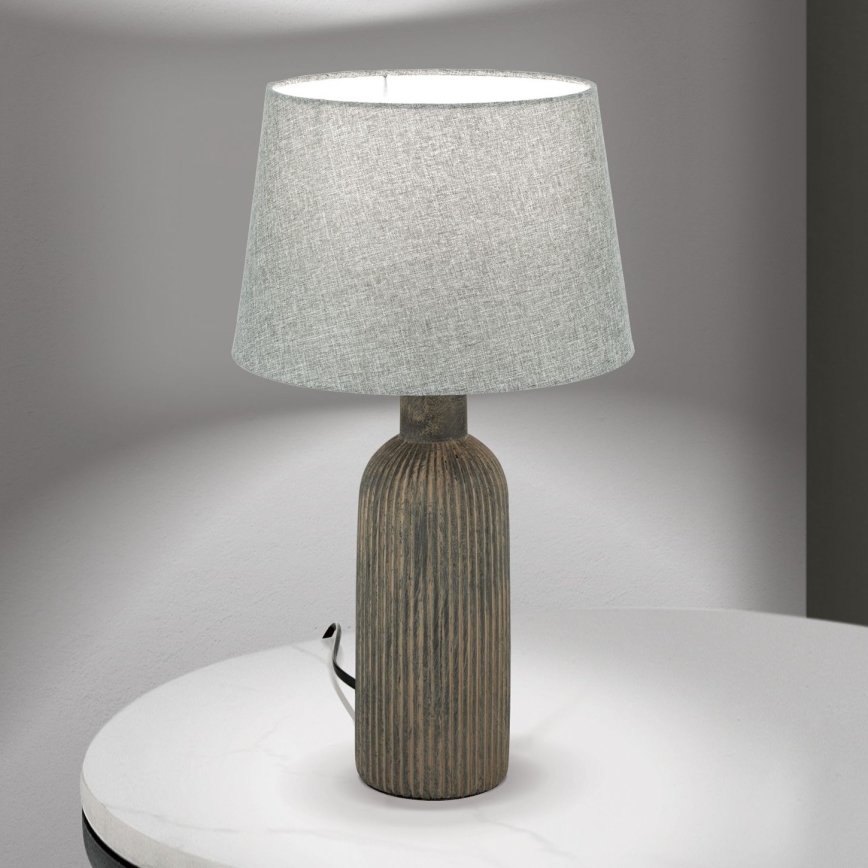 Bordlampe ORCHID 1xE27/40W/230V keramik brun/grå