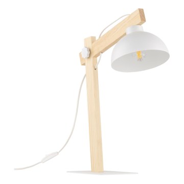 Bordlampe OSLO 1xE27/15W/230V fyrretræ/hvid