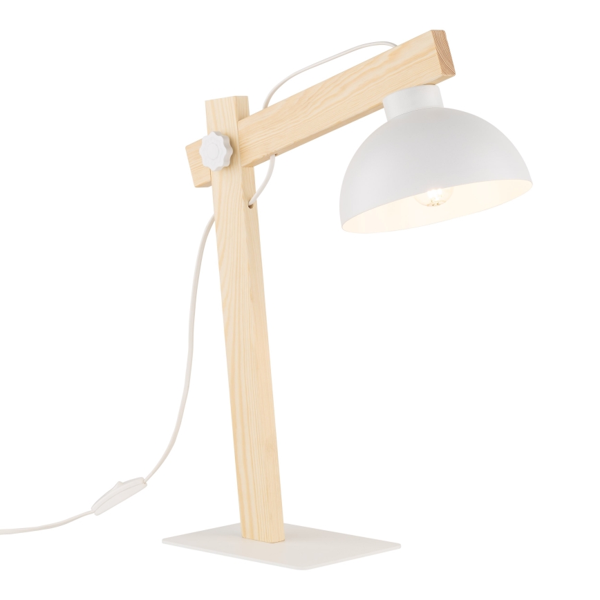 Bordlampe OSLO 1xE27/15W/230V fyrretræ/hvid