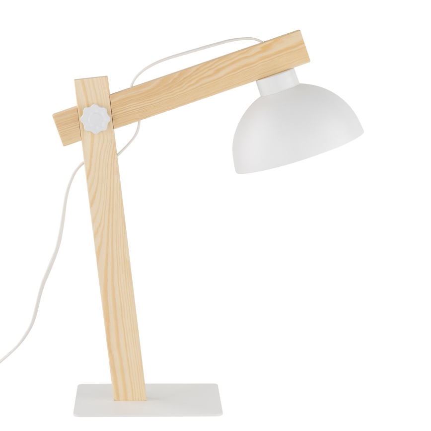 Bordlampe OSLO 1xE27/15W/230V fyrretræ/hvid