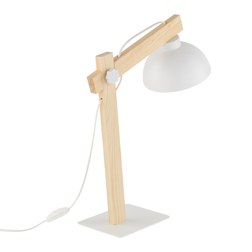 Bordlampe OSLO 1xE27/15W/230V fyrretræ/hvid