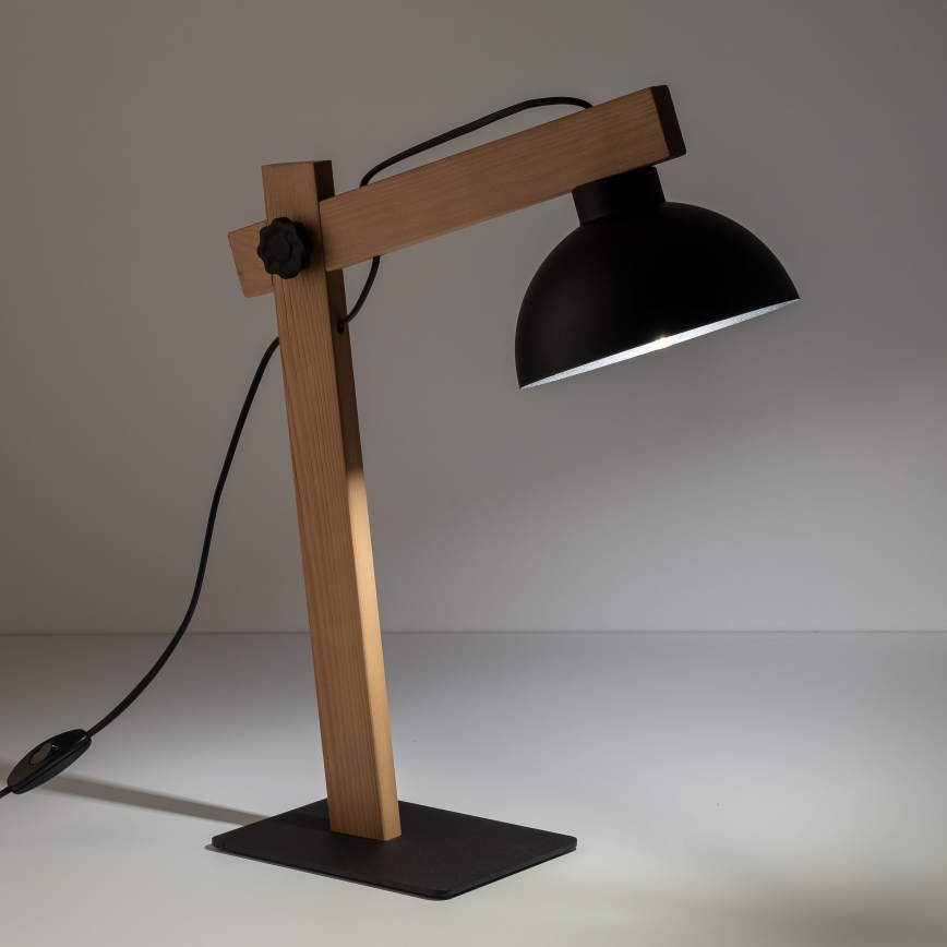 Bordlampe OSLO 1xE27/15W/230V fyrretræ/sort
