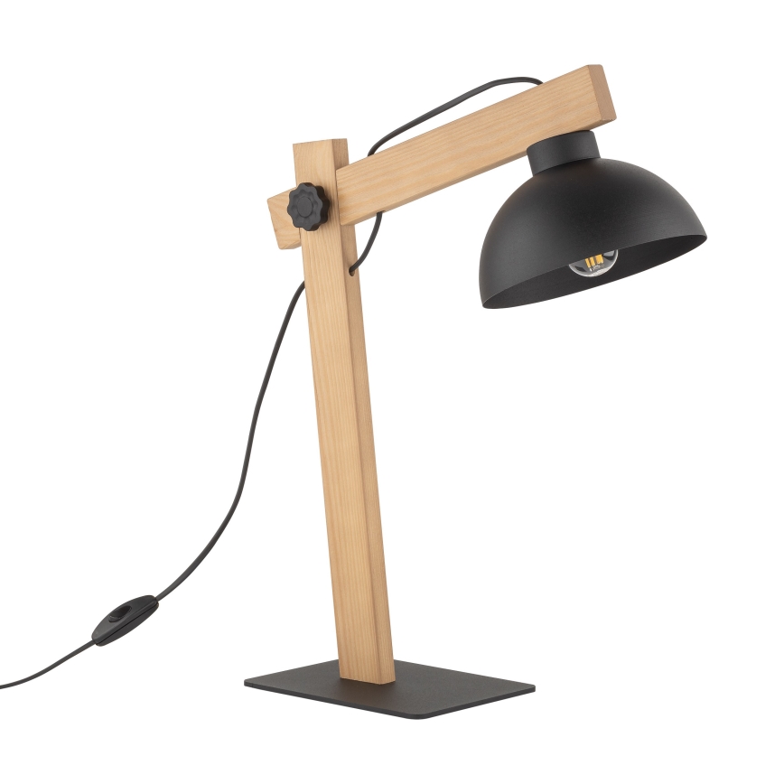 Bordlampe OSLO 1xE27/15W/230V fyrretræ/sort