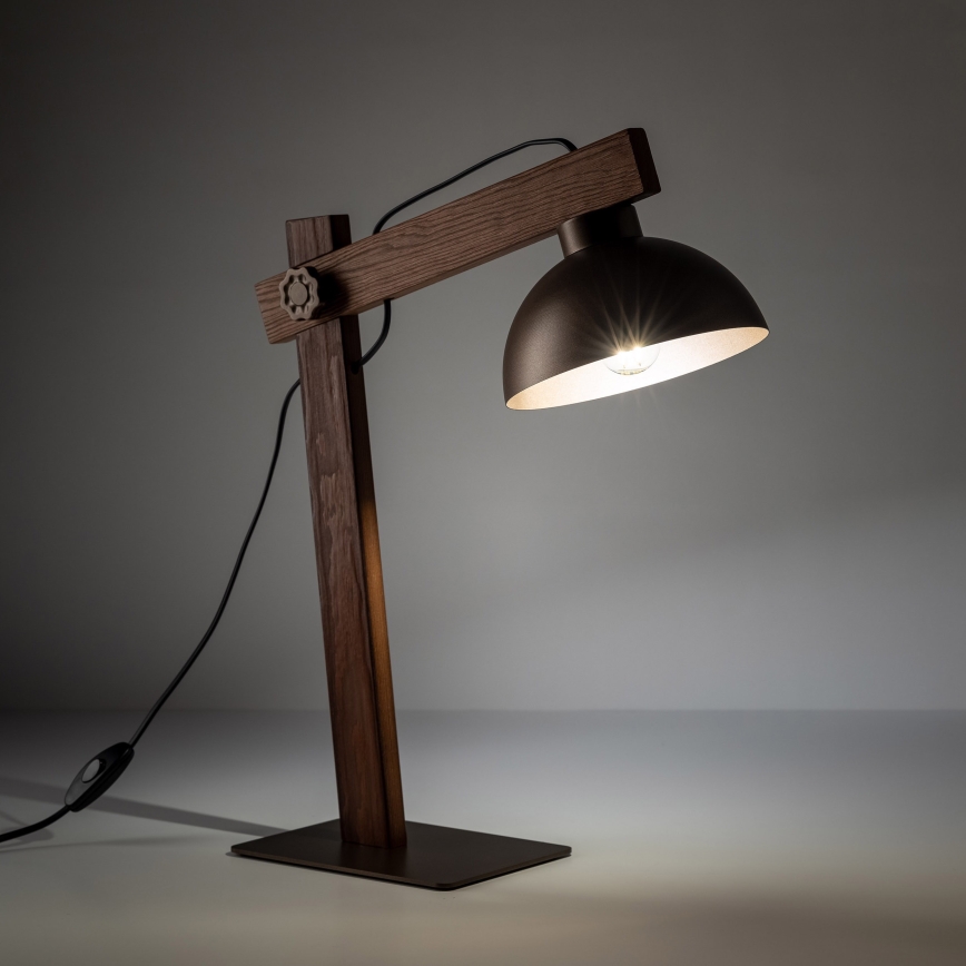 Bordlampe OSLO 1xE27/15W/230V valnød/brun