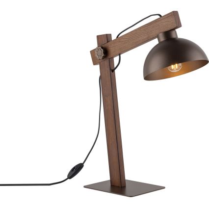 Bordlampe OSLO 1xE27/15W/230V valnød/brun