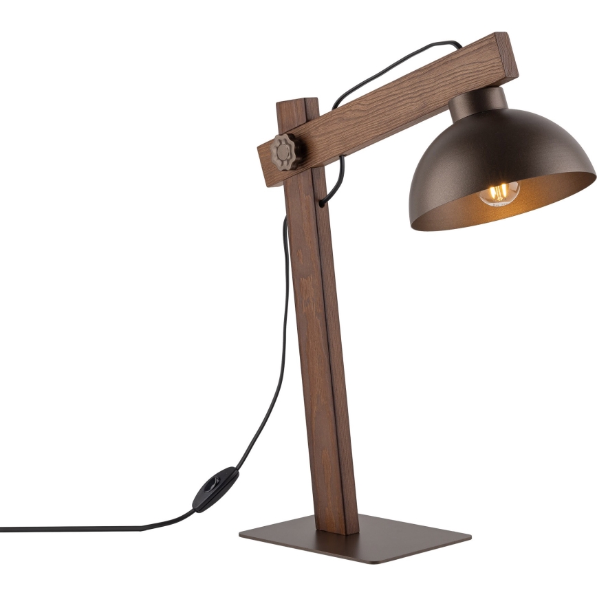 Bordlampe OSLO 1xE27/15W/230V valnød/brun