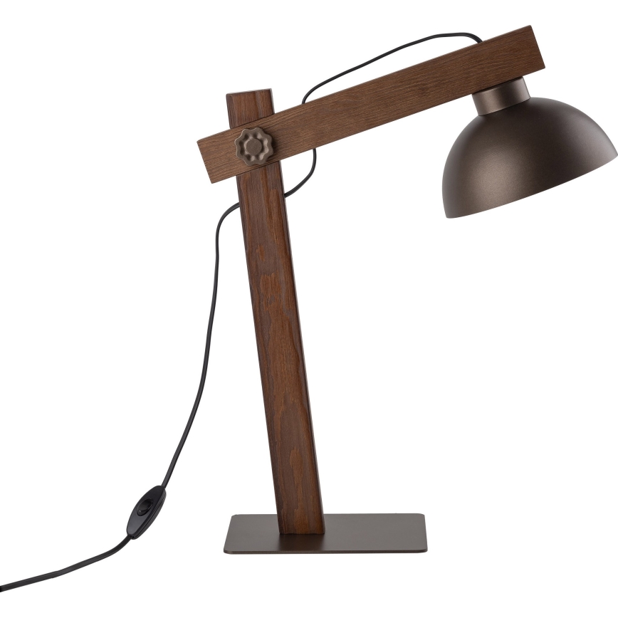 Bordlampe OSLO 1xE27/15W/230V valnød/brun