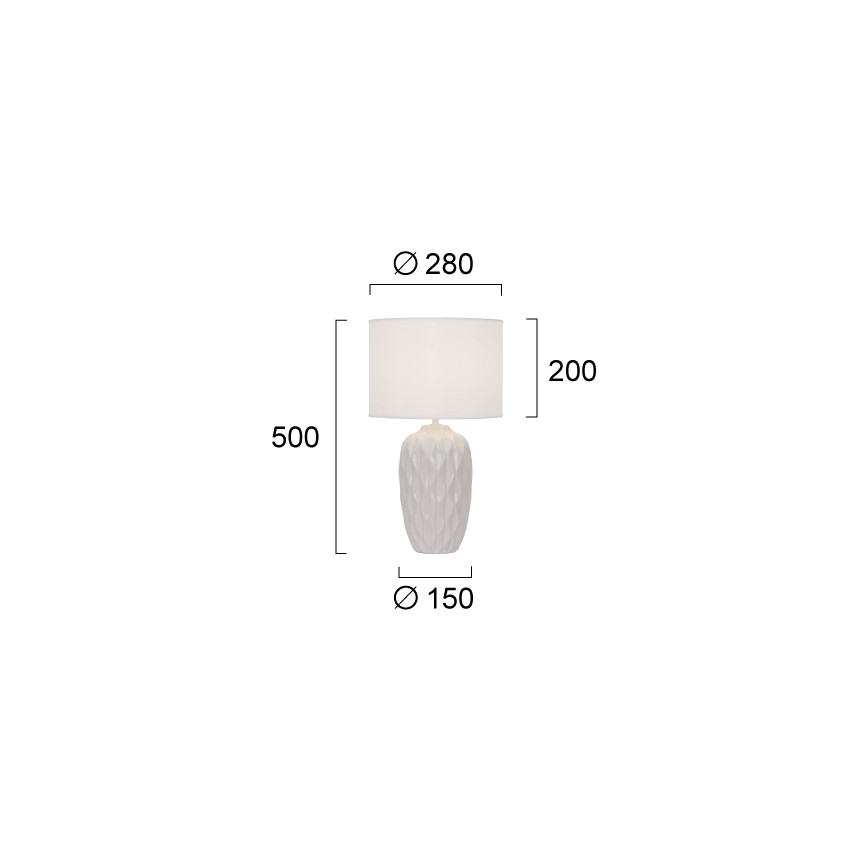 Bordlampe PINEAPLE 1xE27/40W/230V hvid
