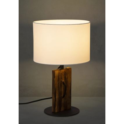 Bordlampe PINUS 1xE27/40W/230V hvid/træ