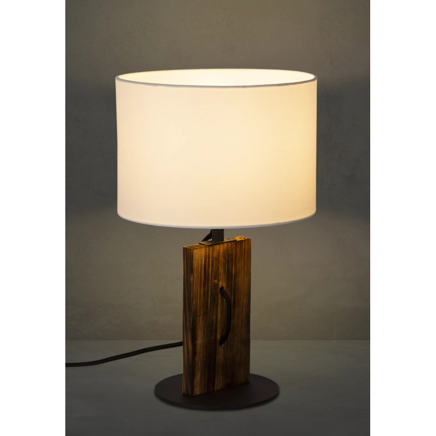 Bordlampe PINUS 1xE27/40W/230V hvid/træ