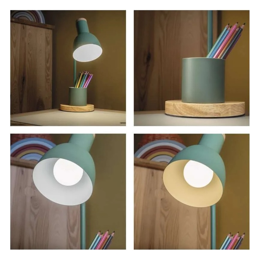 Bordlampe POPPY 1xE27/25W/230V grøn