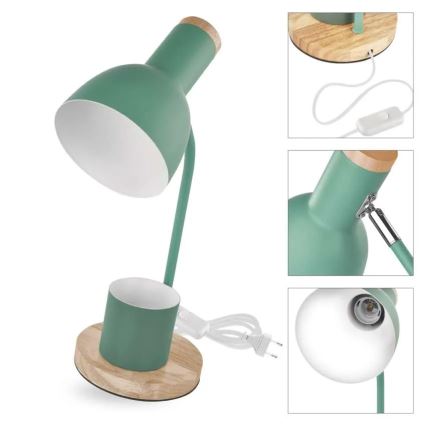 Bordlampe POPPY 1xE27/25W/230V grøn