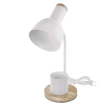 Bordlampe POPPY 1xE27/25W/230V hvid