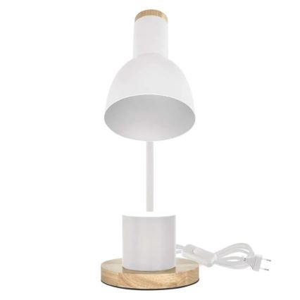 Bordlampe POPPY 1xE27/25W/230V hvid