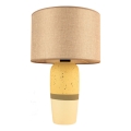 Bordlampe RAMZES 1xE27/40W/230V beige/gul
