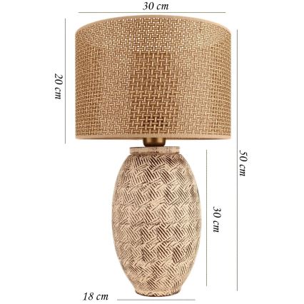 Bordlampe RAMZES 1xE27/40W/230V beige