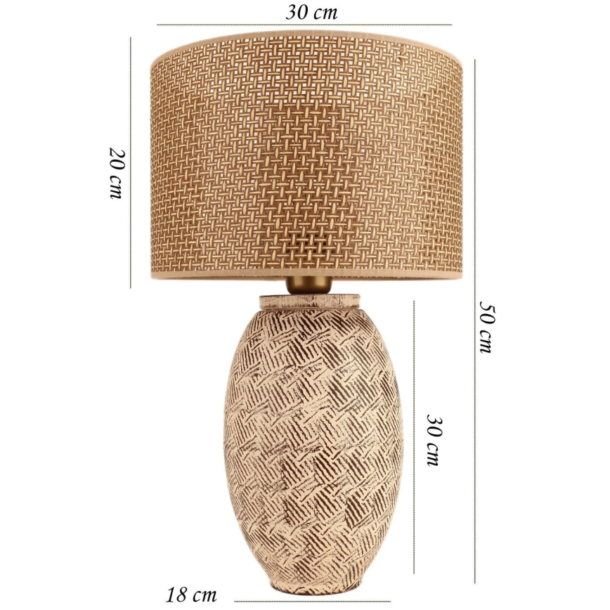 Bordlampe RAMZES 1xE27/40W/230V beige