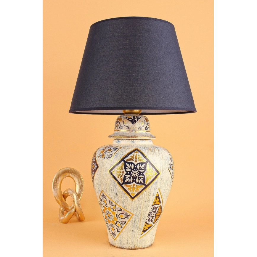 Bordlampe RAMZES 1xE27/40W/230V blå/beige