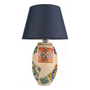 Bordlampe RAMZES 1xE27/40W/230V blå/beige