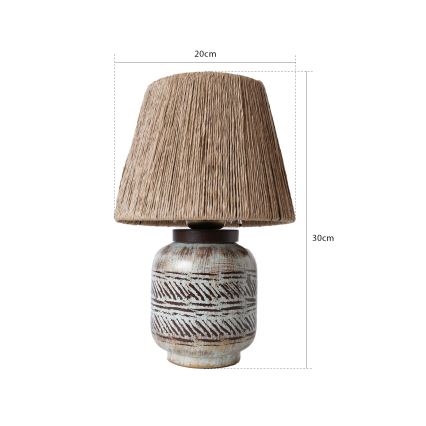 Bordlampe RAMZES 1xE27/40W/230V brun