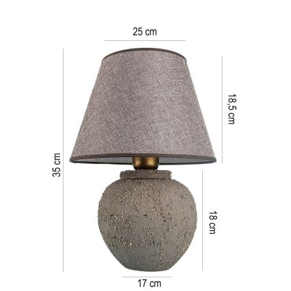 Bordlampe RAMZES 1xE27/40W/230V brun