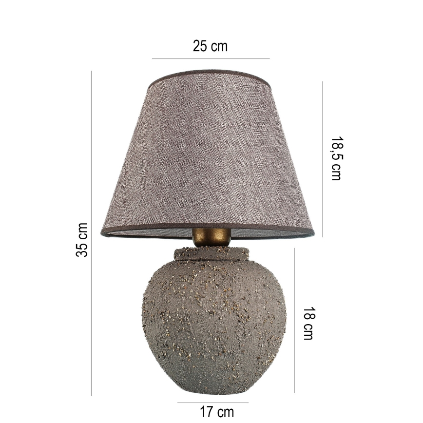 Bordlampe RAMZES 1xE27/40W/230V brun
