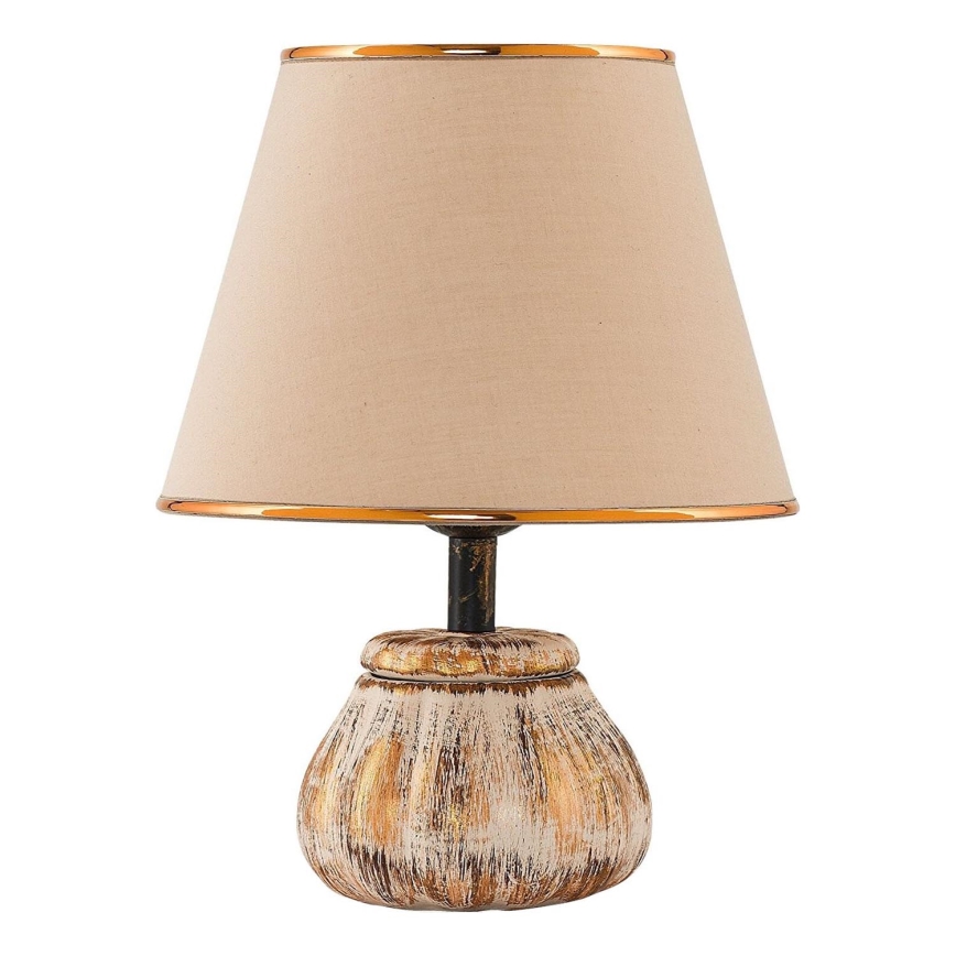 Bordlampe RAMZES 1xE27/40W/230V creme/guld
