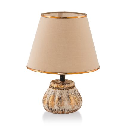 Bordlampe RAMZES 1xE27/40W/230V creme/guld