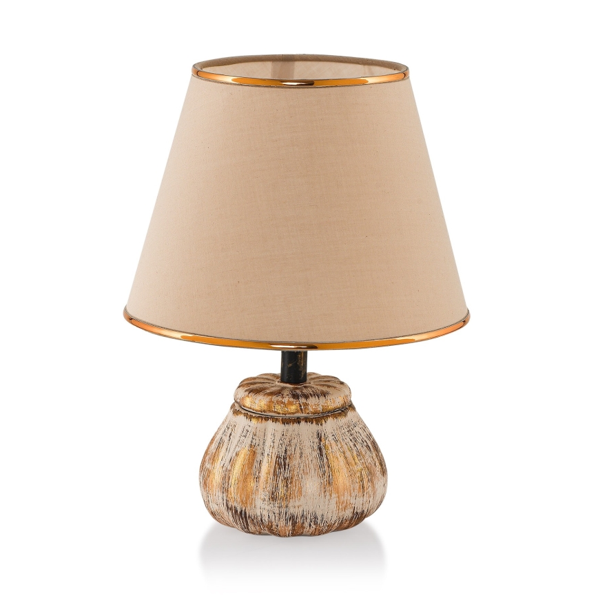 Bordlampe RAMZES 1xE27/40W/230V creme/guld