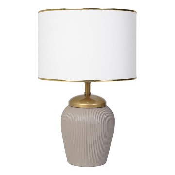 Bordlampe RAMZES 1xE27/40W/230V hvid/beige