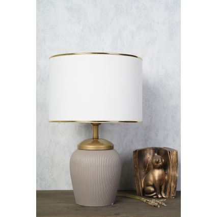 Bordlampe RAMZES 1xE27/40W/230V hvid/beige