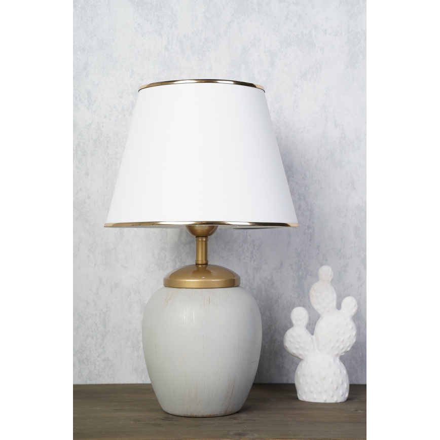 Bordlampe RAMZES 1xE27/40W/230V hvid/grå