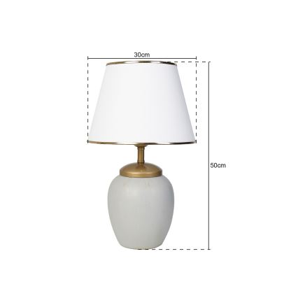 Bordlampe RAMZES 1xE27/40W/230V hvid/grå