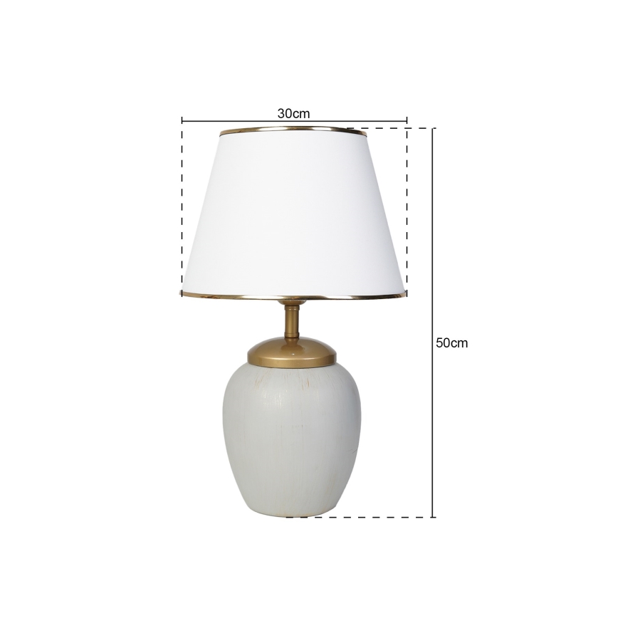 Bordlampe RAMZES 1xE27/40W/230V hvid/grå