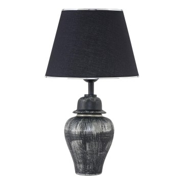 Bordlampe RAMZES 1xE27/40W/230V sort/sølv