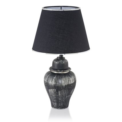 Bordlampe RAMZES 1xE27/40W/230V sort/sølv