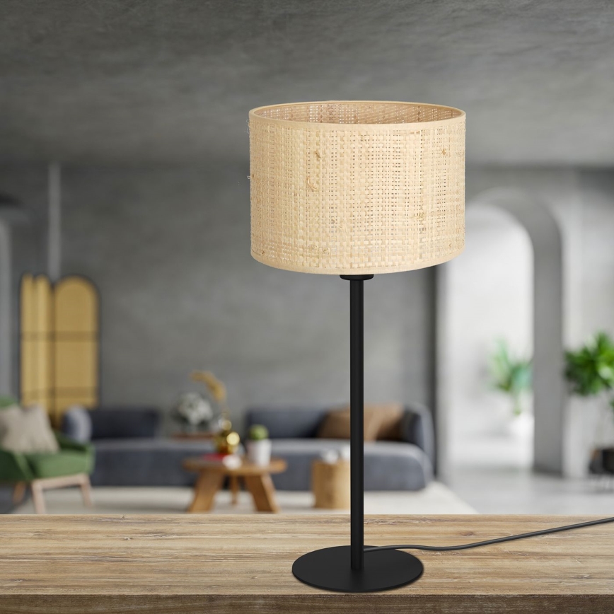 Bordlampe RATTAN 1xE27/60W/230V diameter 25 cm Rattan