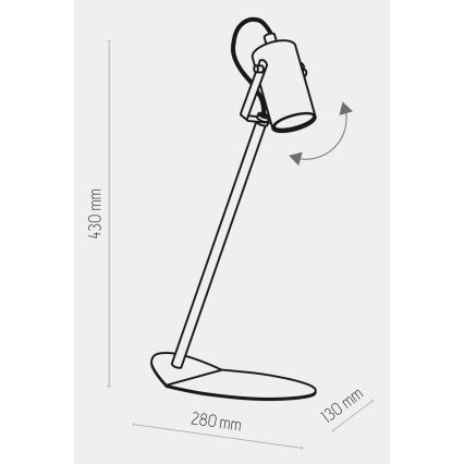 Bordlampe REDO 1xGU10/10W/230V sort