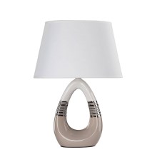 Bordlampe ROMANO 1xE27/60W/230V hvid/beige